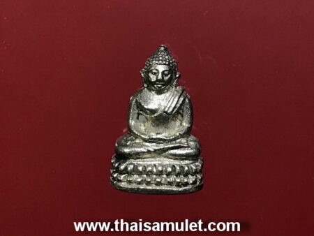 Wealth amulet B.E.2534 Phra Chaiwat Sukhatho silver amulet by LP Mon (PKP7)
