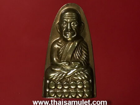 Protect amulet B.E.2555 LP Thuad brass amulet in small imprint (MON92)
