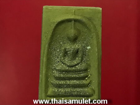 Wealth amulet B.E.2552 Phra Somdej holy powder amulet with golden Takrut (SOM73)