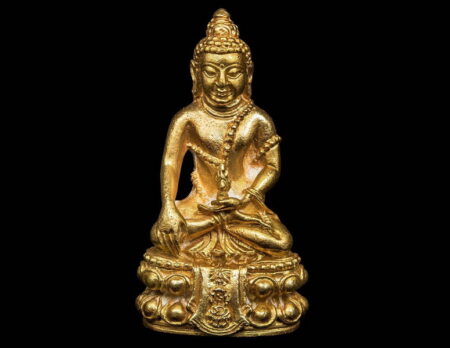 B.E.2522 Phra Kring Khum Kao Golden amulet in beautiful condition (PKR17)