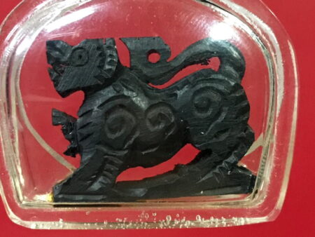 Protect amulet B.E.2536 Singha Mai Ngiew Dam amulet (GOD67)