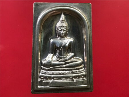 Wealth amulet B.E.2554 Phra Phuttha Chinnasri Silver amulet in big imprint (SOM124)