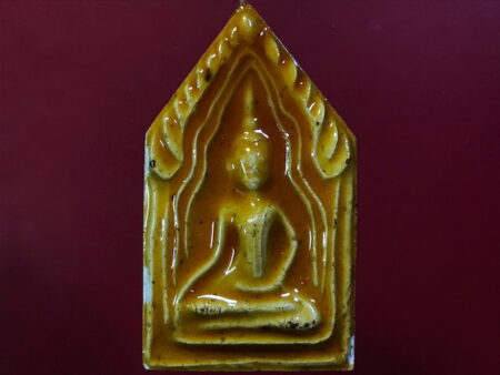B.E.2546 Phra Khun Paen Khae Orn holy powder amulet with yellow color (PKP32)