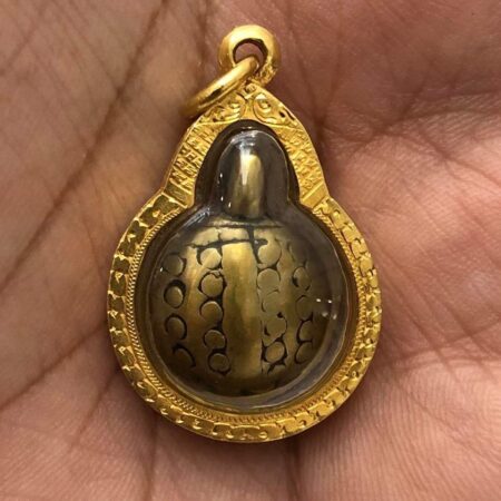 Rare amulet B.E.2440 turtle amulet with golden casing (GOD73)