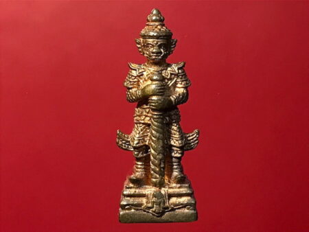 B.E.2553 Thao Wet Suwan bronze amulet in 2 faces imprint (GOD82)
