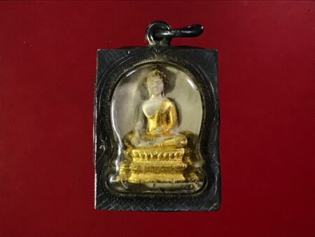 B.E.2520 LP Phra Sai holy powder amulet with silver casing (SOM177)