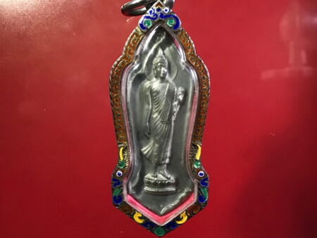 B.E.2500 Phra Srisakaya Thodsaphonyan lead amulet in popular imprint (SOM197)