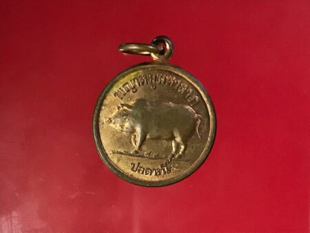 B.E.2541 Phaya Mhoo Maha Lap or magical pig copper coin (GOD110)