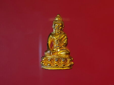 B.E.2547 Phra Kring holy metal amulet with gold color in small imprint (PKR48)