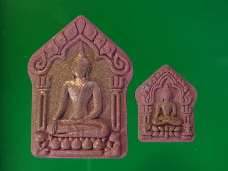 Charm amulet Set of Phra Khun Paen Kaew Manee Chot holy powder amulet in purple color (PKP68)