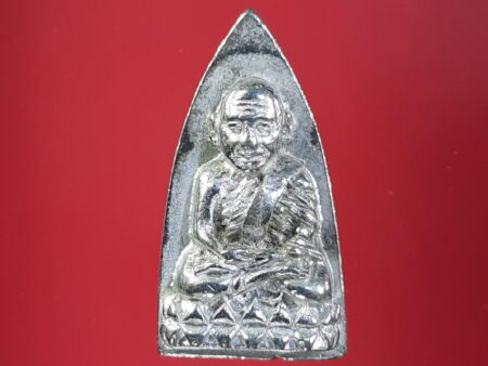 Protect amulet B.E.2539 LP Thuad holy metal amulet in iron shape (MON400)