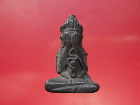 Protect amulet B.E.2532 Phra Pidta Cheebow brass amulet in big imprint by LP Cham (PID137)