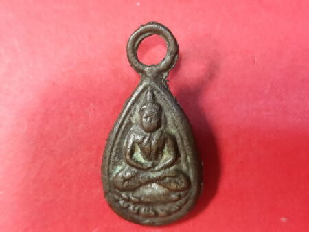 Rare amulet B.E.2510 Phra Phut with river goddess brass coin by LP Toh (SOM453)