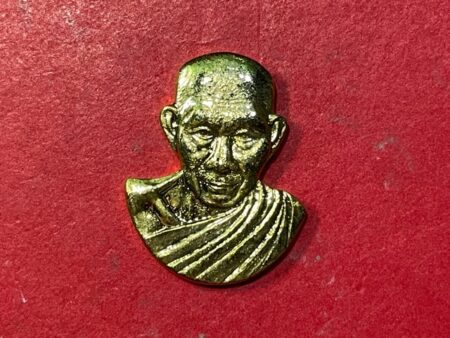 Wealth amulet B.E.2538 LP Kasem copper coin with golden color (MON532)