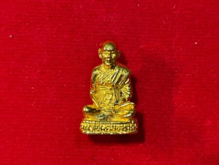 Wealth amulet B.E.2533 Somdej Toh copper amulet covered with gold color by Wat Ketchaiyo (MON557)