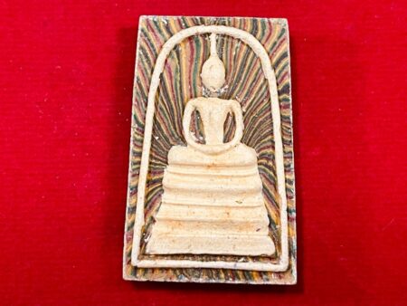 Wealth amulet B.E.2539 Phra Somdej Than Sam imprint amulet in rainbow color by LP Pae (SOM480)