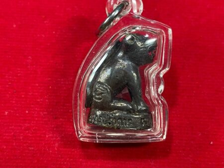 Protect amulet B.E.2552 tiger brass amulet with beautiful condition by LP Charn (GOD256)
