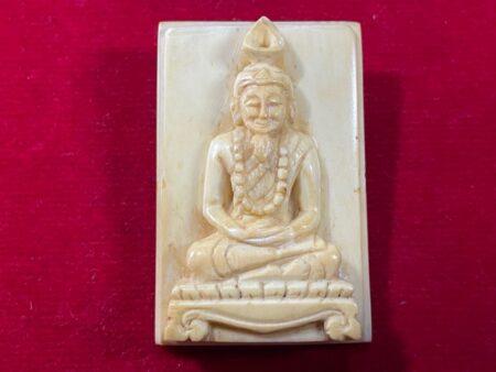Rare Thai amulet B.E.2480 Ruesi or great Hermit ivory amulet by LP Rod (GOD269)