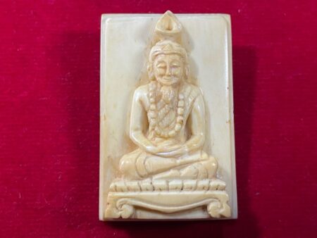 Rare Thai amulet B.E.2480 Ruesi or great Hermit ivory amulet by LP Rod (GOD269)