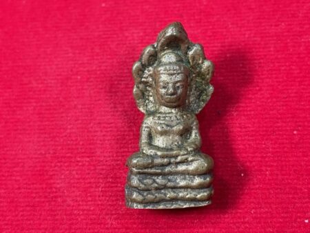 Rare Thai amulet B.E.2510 Phra Nak Prok brass amulet with beautiful condition by LP Toh (PKR98)