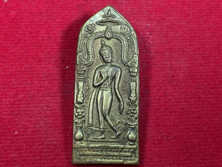 Wealth amulet B.E.2507 Phra Leela Yod Attharot brass amulet with great ceremony (SOM539)