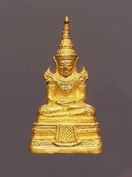 Rare amulet B.E.2538 Phra Kaewmorakot gold amulet with Kring by LP Sri (PKR105)