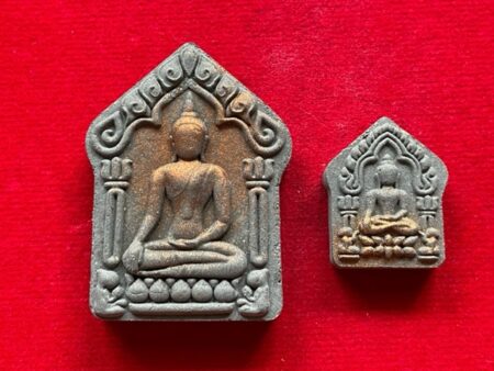 Charm amulet Set of Phra Khun Paen Kaew Manee Chot holy powder amulet in black color (PKP115)