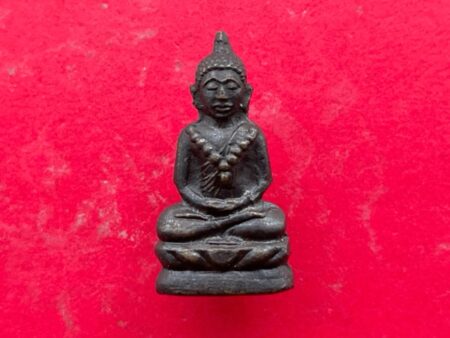 Rare amulet B.E.2508 Phra Chaiwat holy metal amulet with Chanrong by LP Phon (PKR110)