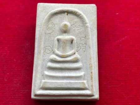 Rare amulet B.E.2516 Phra Somdej holy powder amulet with hand writing Yant by LP Moom (SOM556)