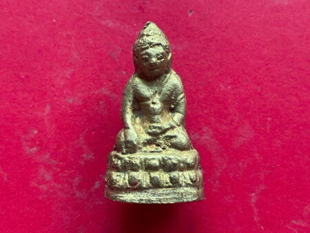 Wealth amulet B.E.2538 Phra Kring Kao Yod Jaturong brass amulet by Wat Suthat (PKR116)