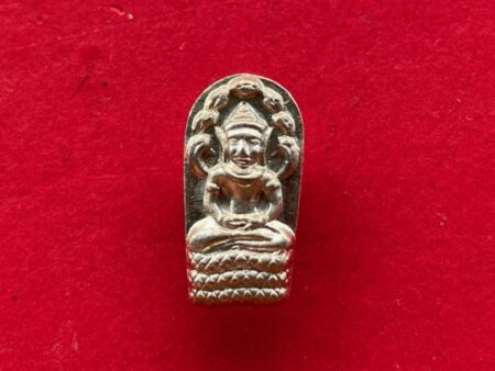 Wealth amulet B.E.2558 Phra Prok Makham silver amulet by Wat Laharnrai (SOM572)
