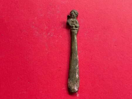 Wealth amulet B.E.2470 Nang Kwak amulet in popular imprint with stalk by LP Im (GOD327)