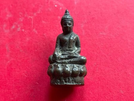 Rare amulet B.E.2518 Phra Kring Serm Duang brass amulet by LP Sanit (PKR119)