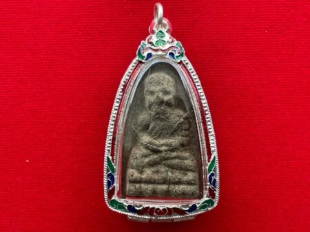 Protect amulet LP Thuad holy powder amulet with ivory Thao Wet Suwan and Lek Lai bead by LP Yai (MON772)