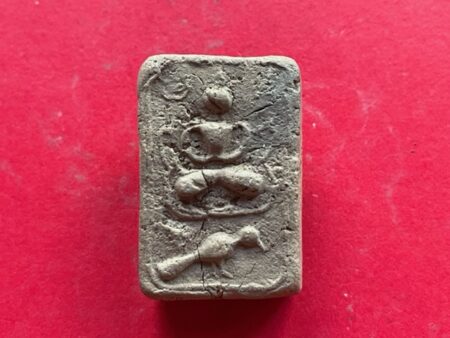 Rare amulet B.E.2490 Phra Song Nok or Buddha sits on bird holy soil amulet by LP Yim (SOM595)