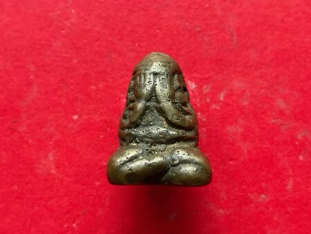 Rare amulet B.E.2460 Phra Pidta Maha Ut brass amulet with beautiful condition by LP Phan (PID210)