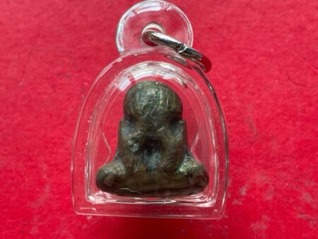 Rare amulet B.E.2465 Phra Pidta Maha Ut brass amulet with beautiful condition by LP Chom (PID209)