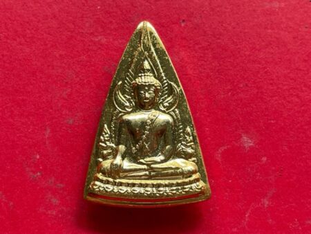 Wealth amulet Phra Phuttha Chinnarat copper amulet with gold color by Wat Suthat – mother batch (SOM629)