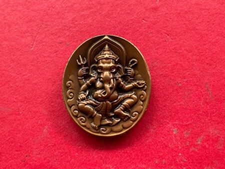 Wealth amulet B.E.2552 Phra Phikhanet with Phra Visanu copper coin in small imprint with beautiful condition (GOD345)
