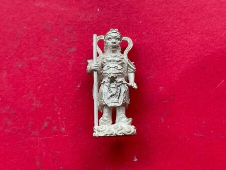 Protect amulet B.E.2547 Heng Jear or monkey god silver amulet by Phrakran shine (GOD347)