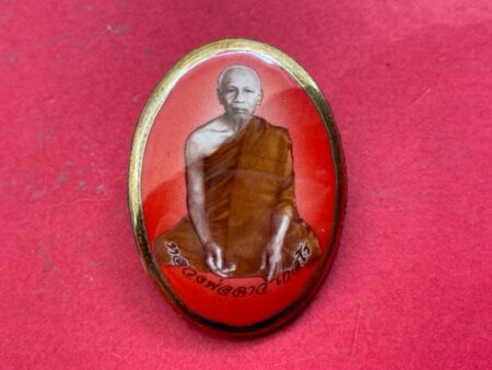 Wealth amulet B.E.2555 Locket LP Chaow with Nang Kwak Yant sheet – First batch (MON834)