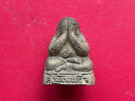 8Wealth amulet B.E.2512 Phra Pidta Nok Krajib holy powder amulet with Takrut by LP Lamoon (PID228)