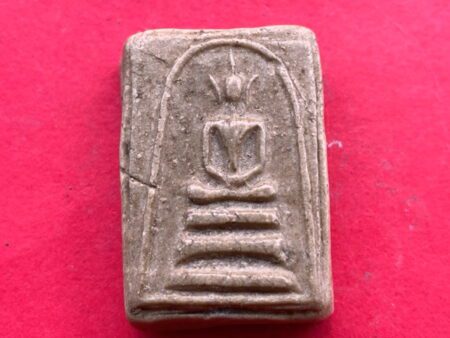 Rare amulet B.E.2510 Phra Somdej holy powder amulet with Yant by LP Thoob (SOM662)