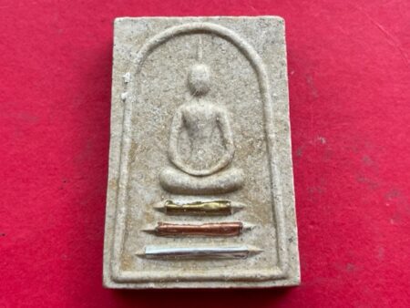 Wealth amulet B.E.2532 Phra Somdej with 3 Takrut holy powder amulet by LP Jamnian (SOM668)