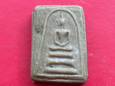 Rare amulet B.E.2510 Phra Somdej holy powder amulet with Yant by LP Thoob (SOM667)