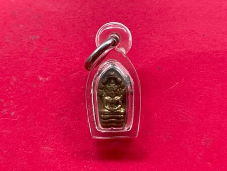 Wealth amulet B.E.2549 Phra Nak Prok Bai Makham brass coin by Somdej Kiew (SOM676)