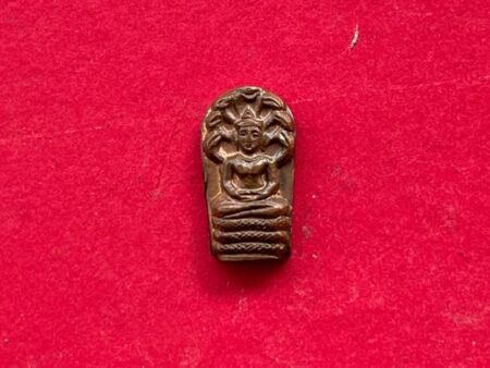 Wealth B.E.2521 Phra Prok Bai Makham cutting rim copper amulet with Yant Trini Singhae by LP Toh (SOM677)