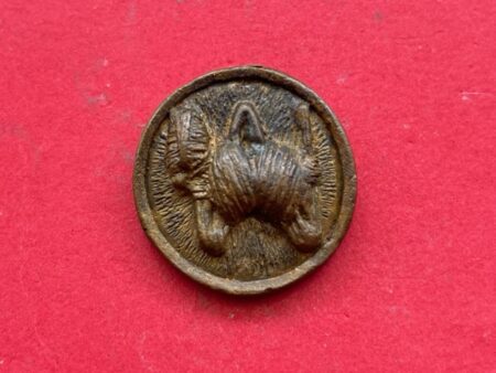 Lucky amulet B.E.2534 Tau Phor Mahat Sajan bronze coin by LP Yen (GOD372)