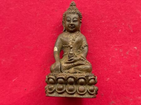 Wealth amulet B.E.2545 Phra Kring Boonmak bronze amulet with beautiful condition (PKR162)