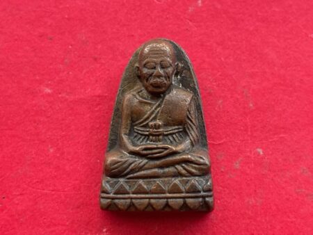 Protect amulet B.E.2506 LP Thuad bronze amulet in iron shape with popular imprint (MON948)